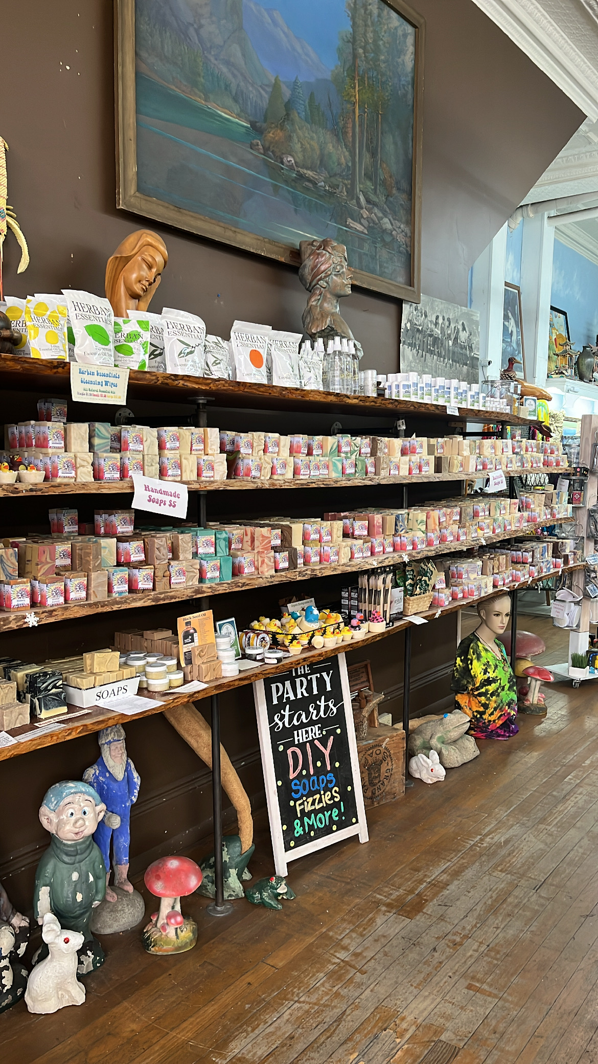 Soap on shelves - sunrise soap.JPG