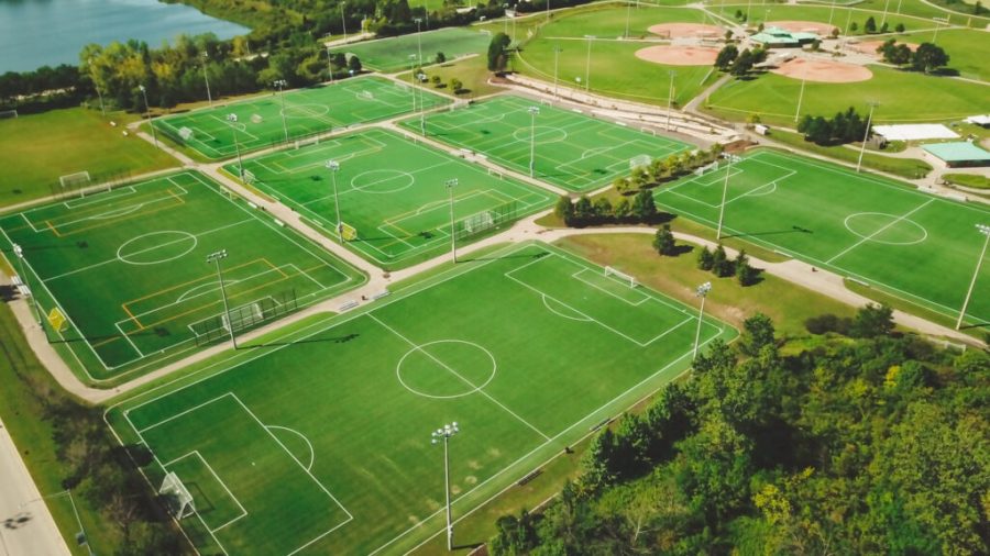 Olympic Park Soccer Fields Aerial