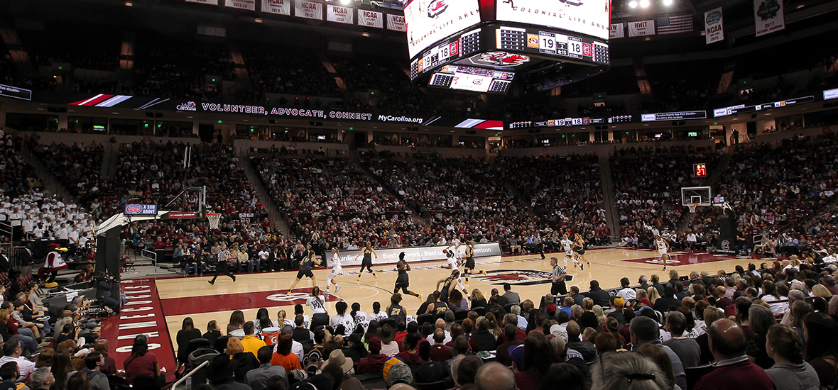 Colonial life court side view