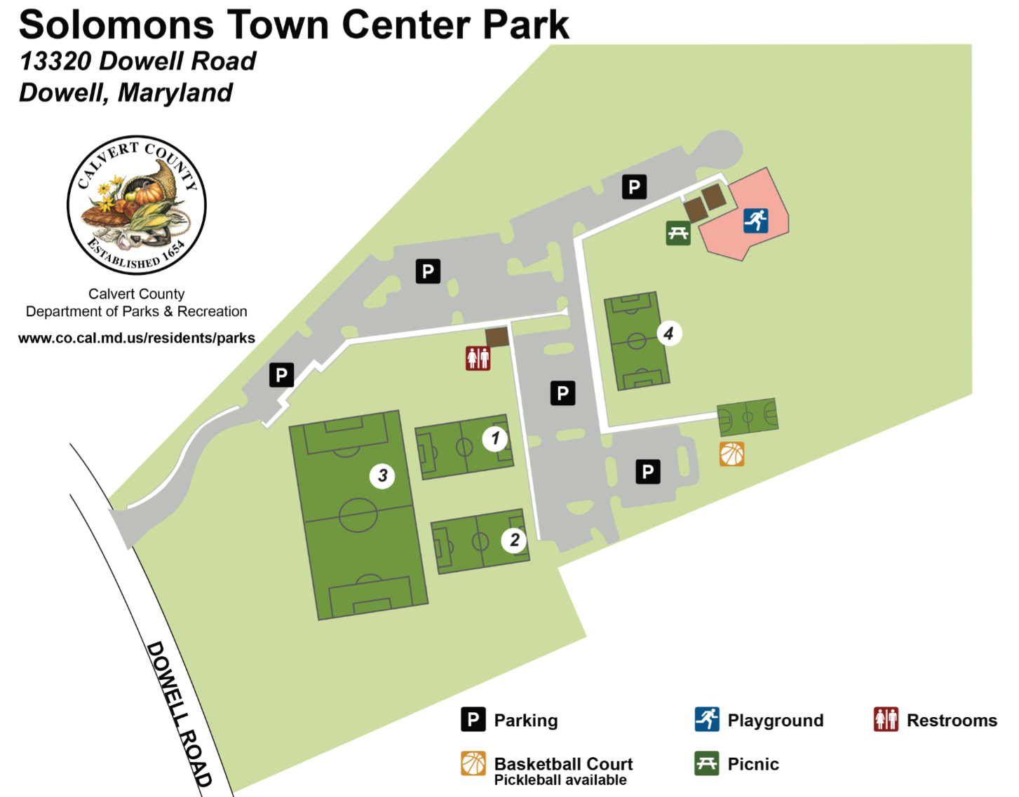 Solomons Town Center Park map