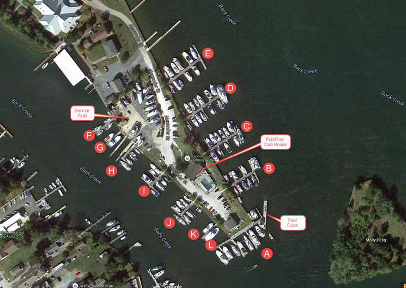 Solomons Yachting Center map