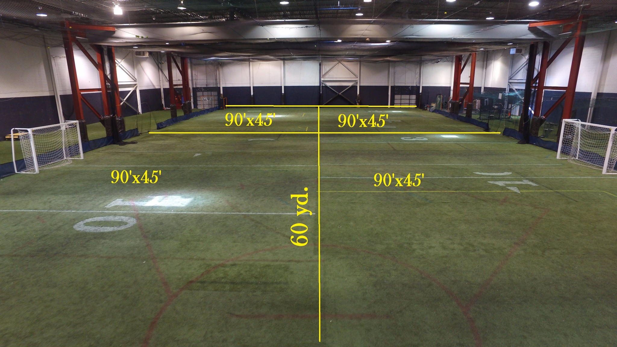 NJ Sports hOuse Turf Dimensions