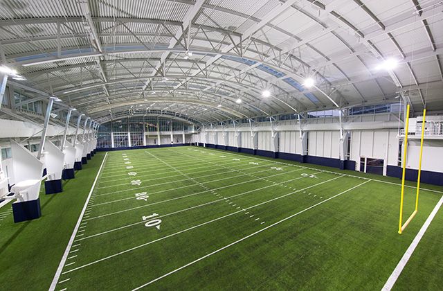 indoor football training