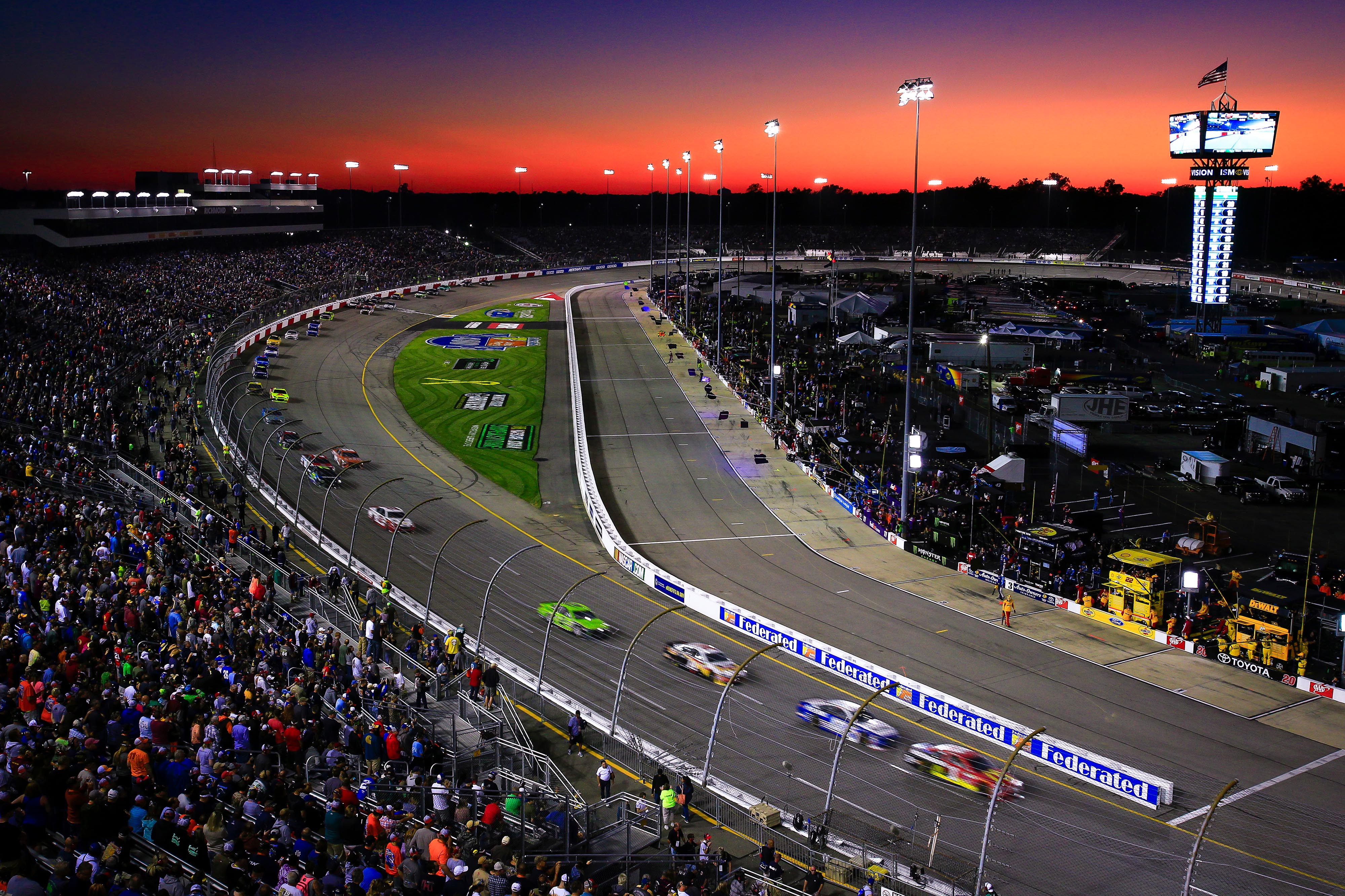 Raceway sunset