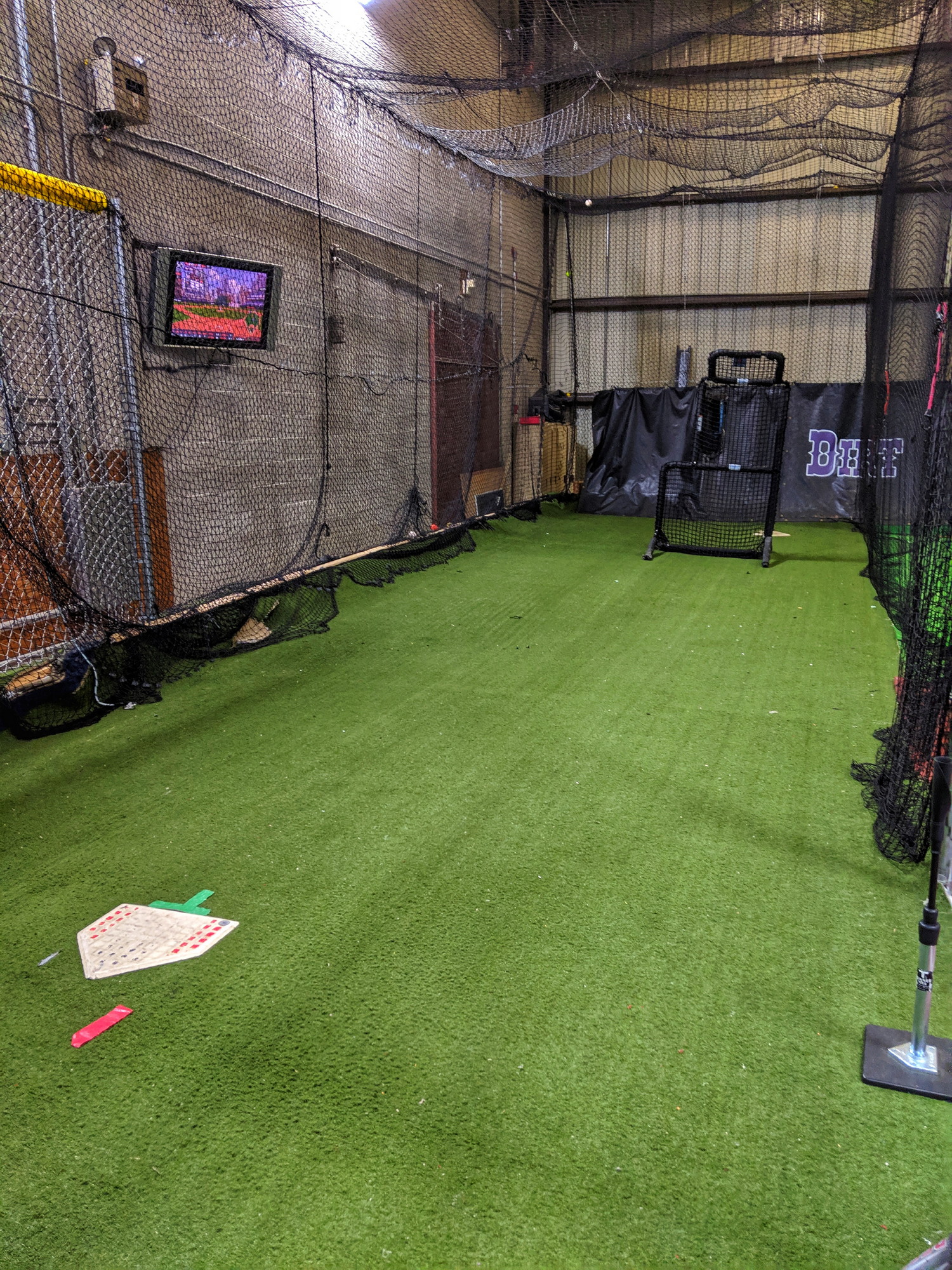 Iron Mike Full Turf Cage w/HitTrax