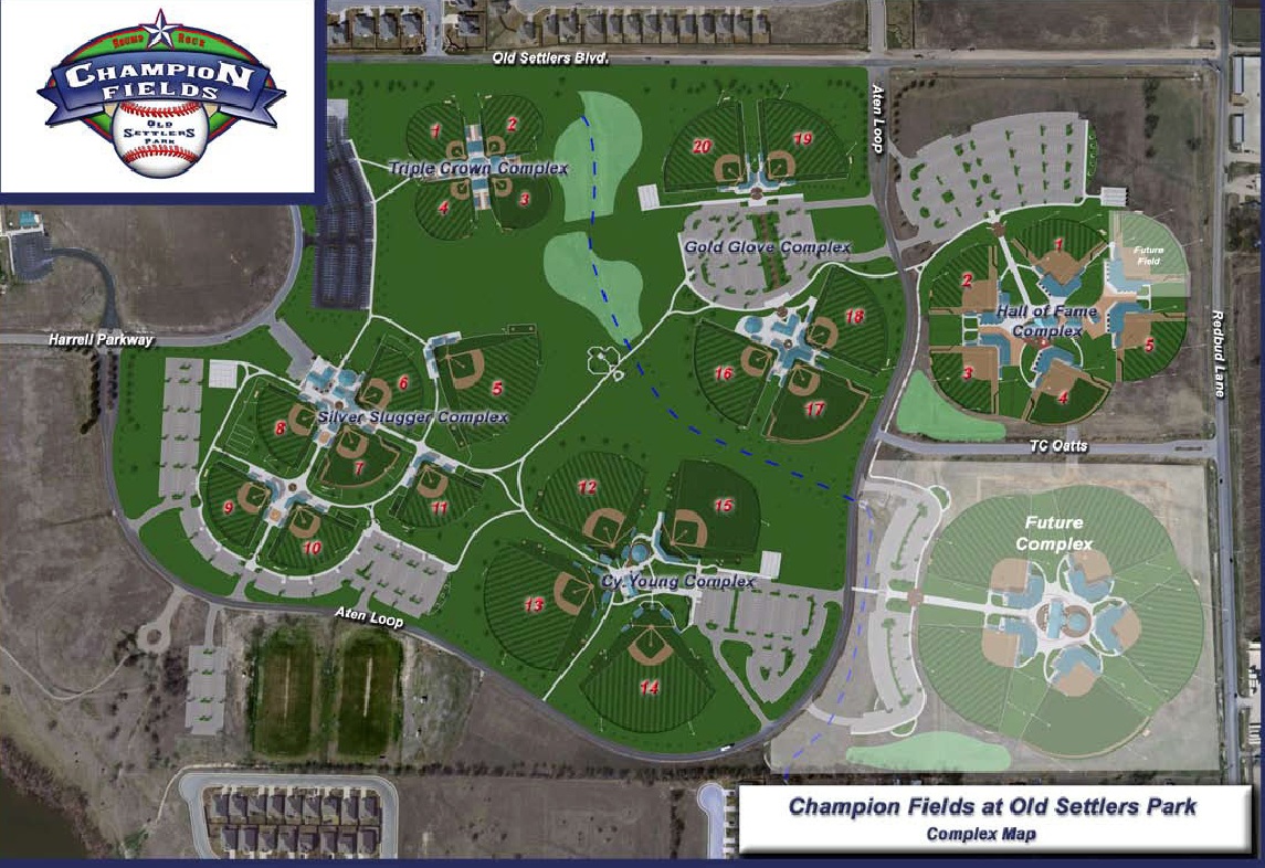 Champion Fields at Old Settlers Park layout