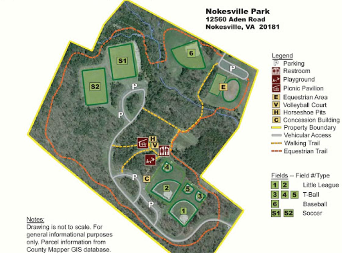 Nokesville map