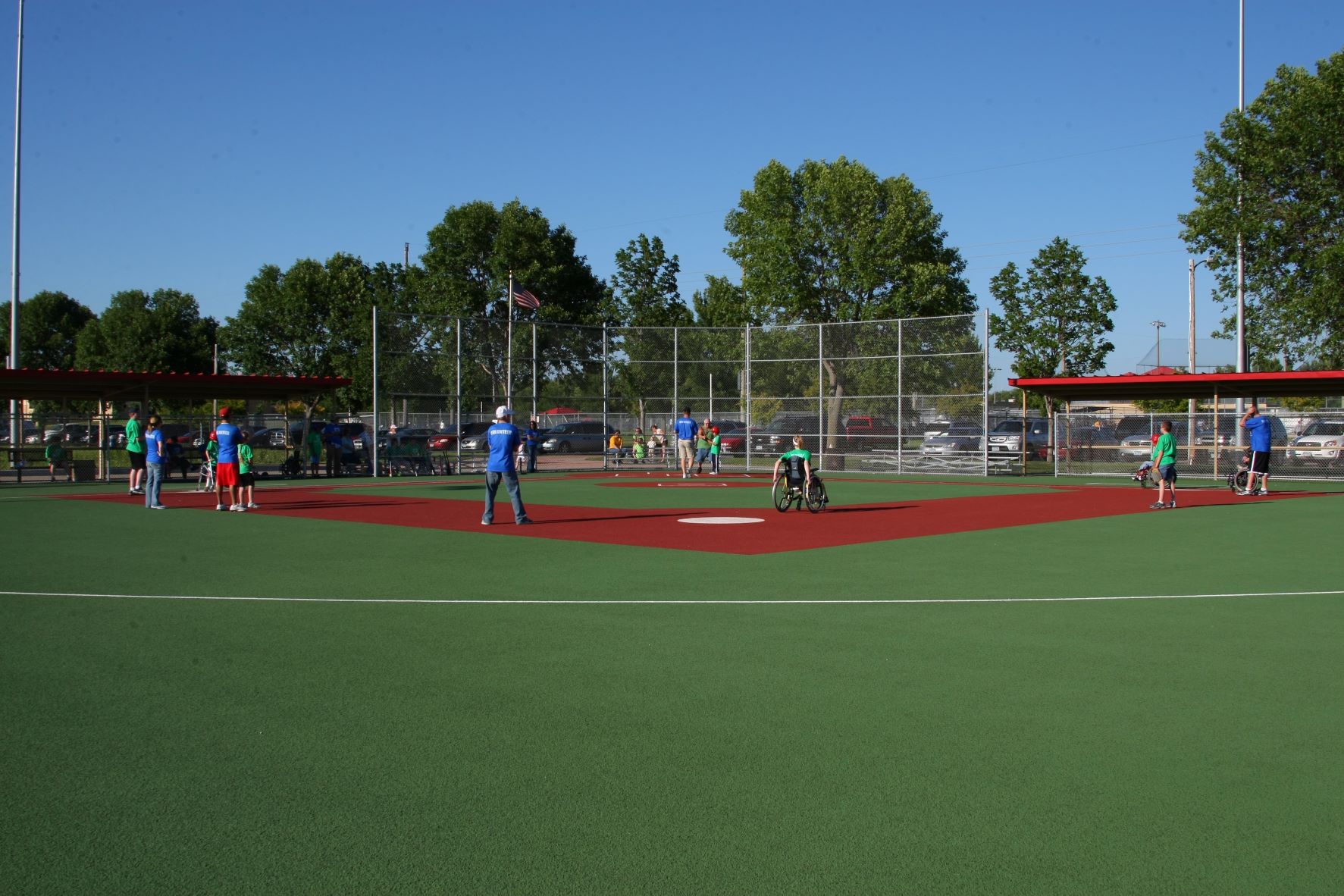 Players on miracle field.MKTO