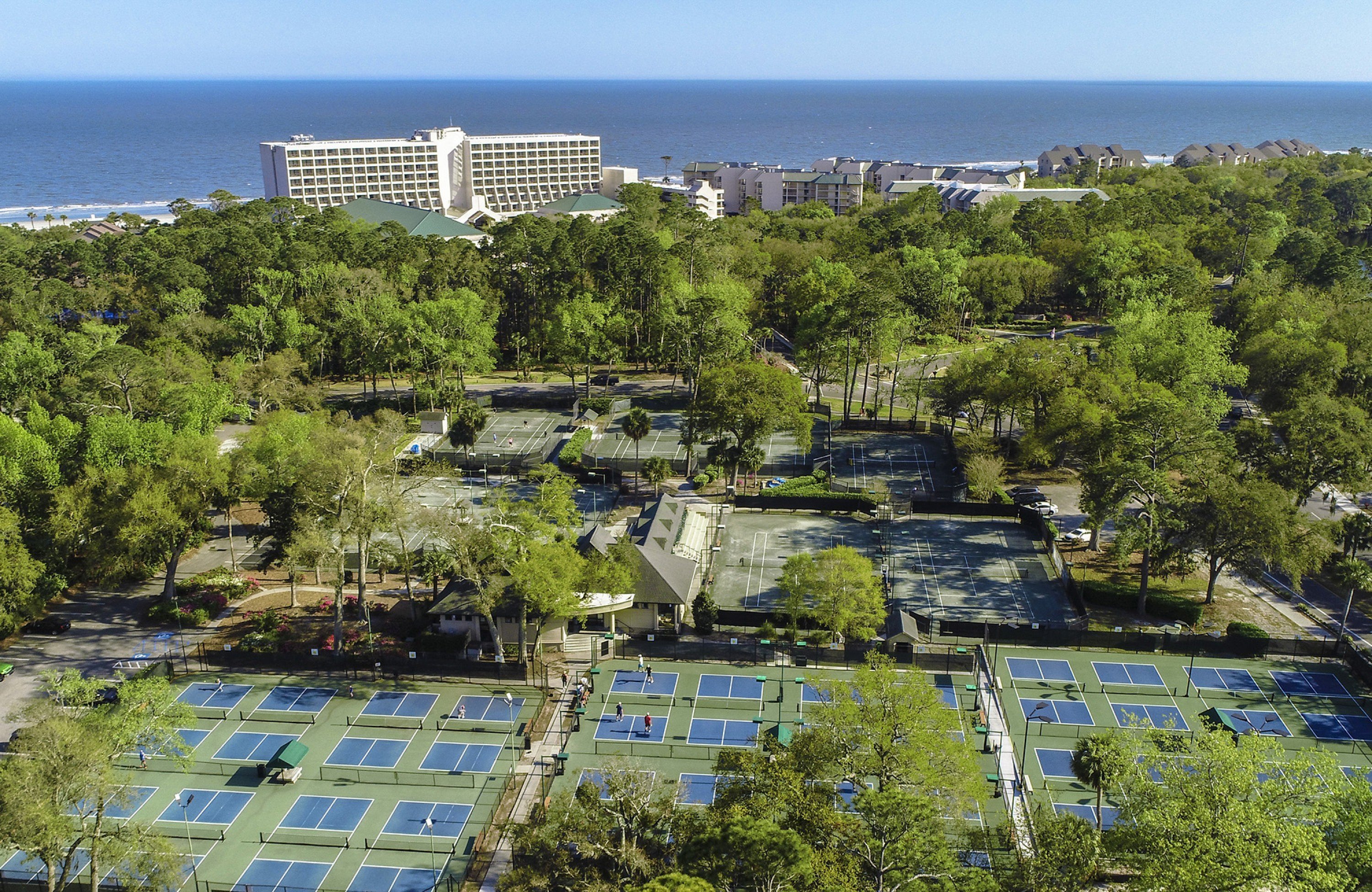 Palmetto Dunes Oceanfront Resort Golf - Pickleball Tennis Aerial View
