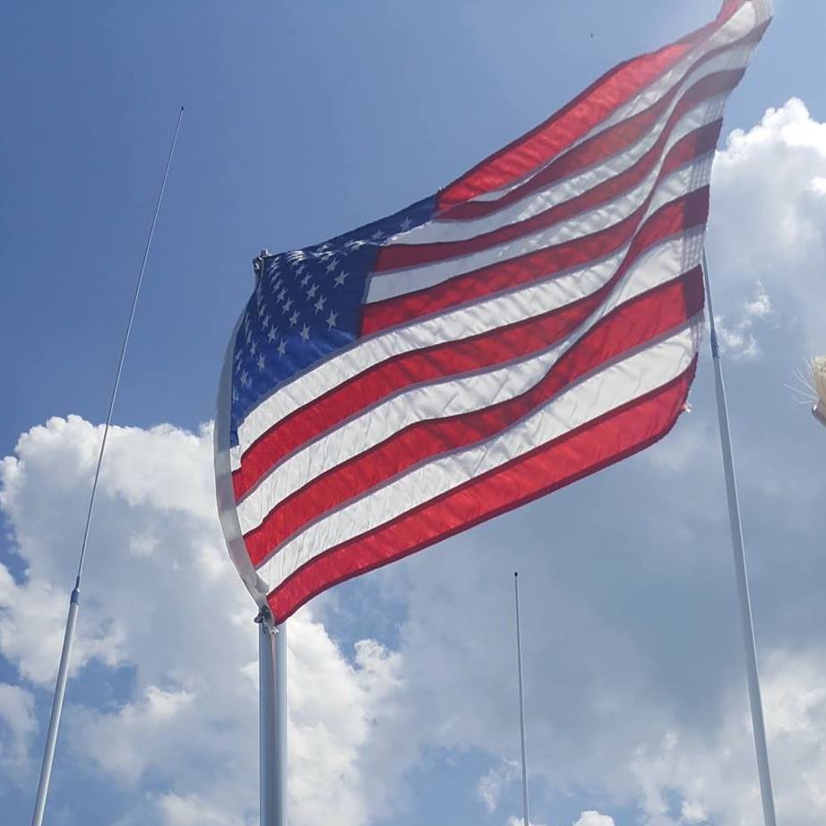 KB Derr & Son Marina american flag