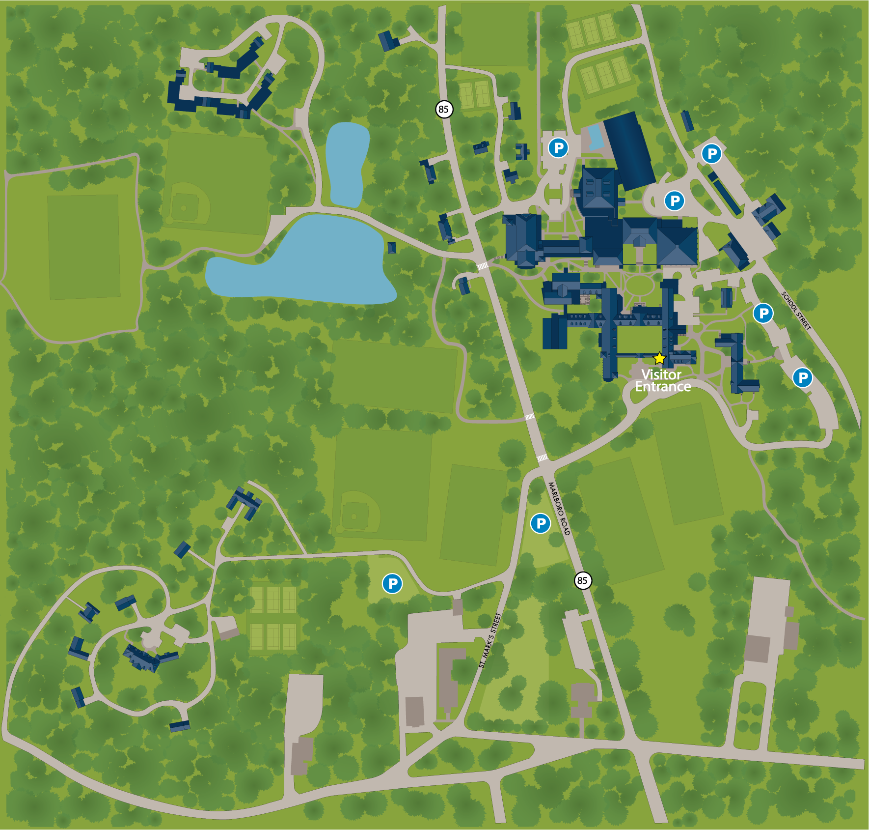 St. Mark's campus map