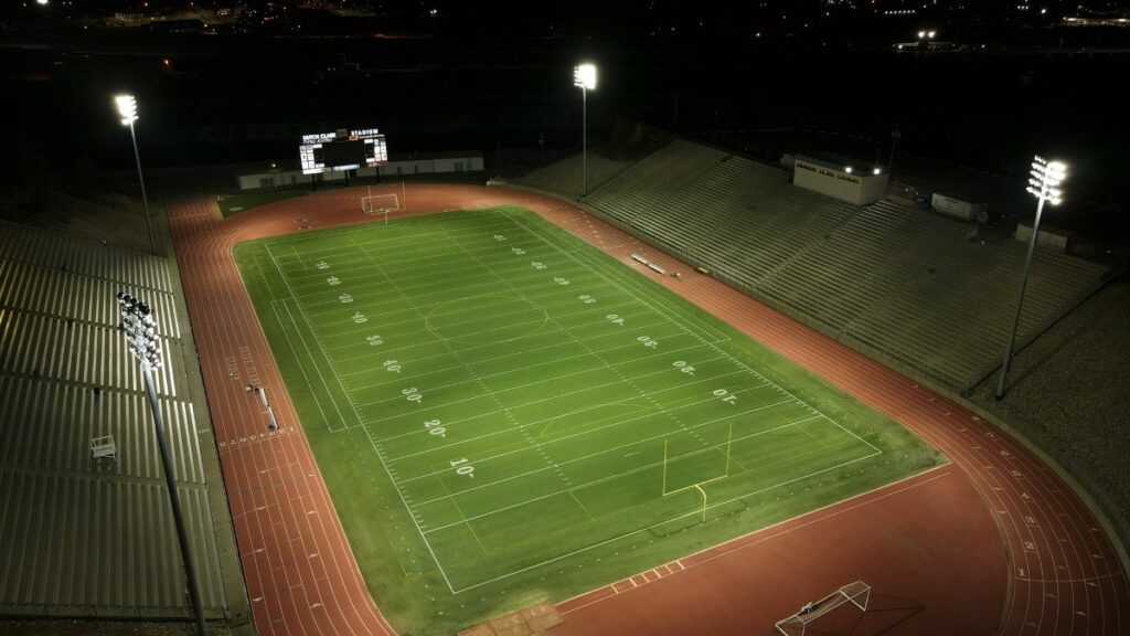 Earl Dutch Clark Stadium lights.jpeg