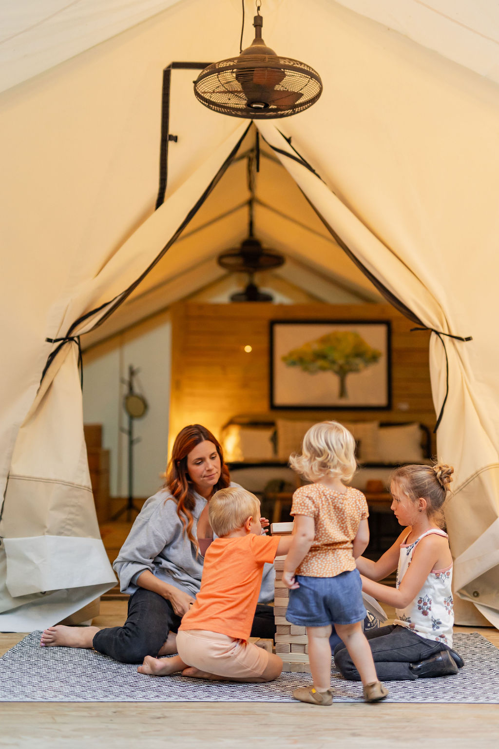 Timberline Glamping Happy Family and Jenga (6).jpg